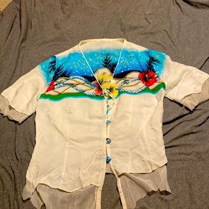 Cute American traditional nautical blouse